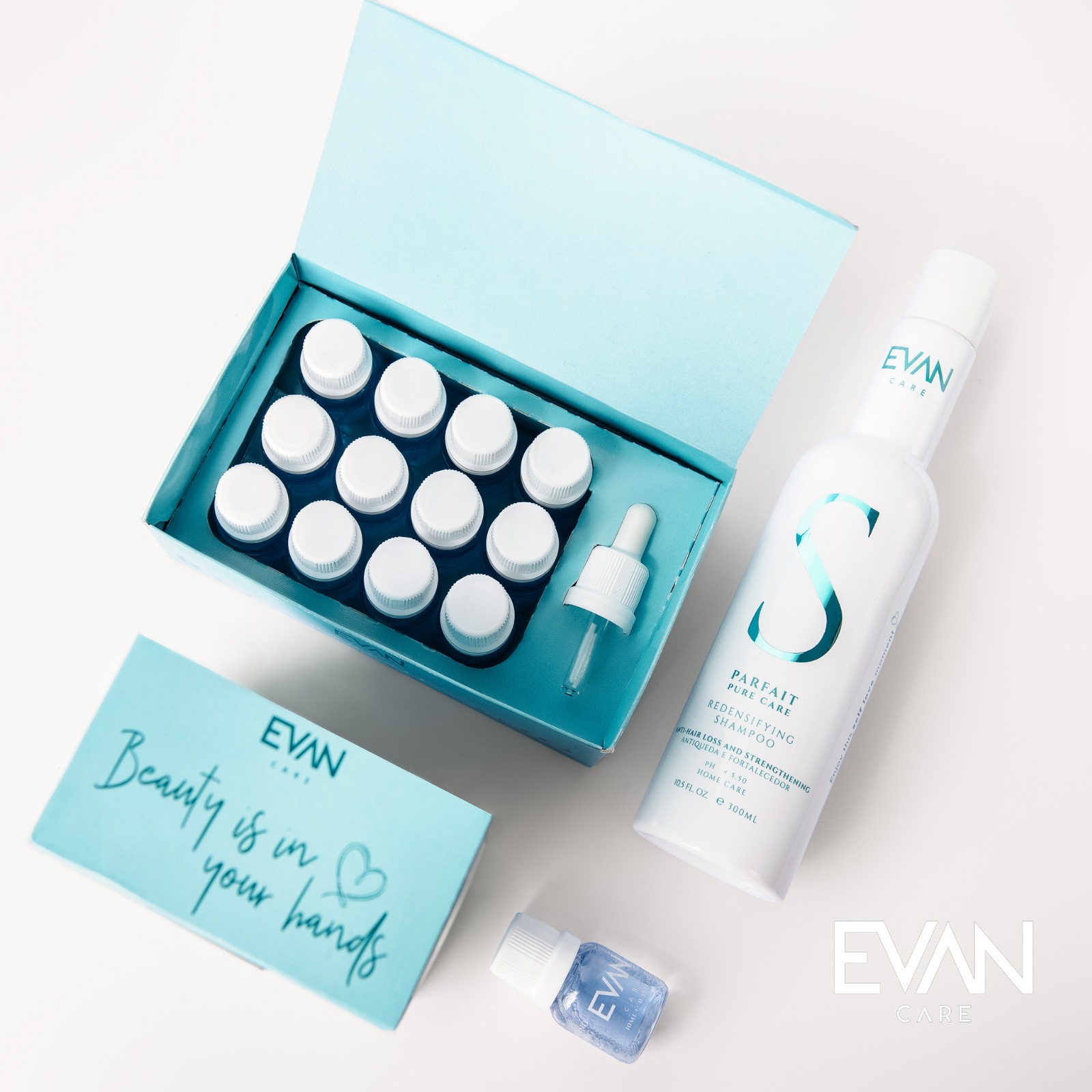 Evan Care Redensifying Shampoo & Ampuls & Dermaroller